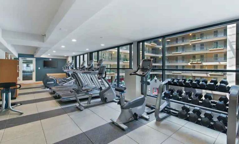 Fitness center at the Embassy Suites by Hilton Los Angeles Downey.