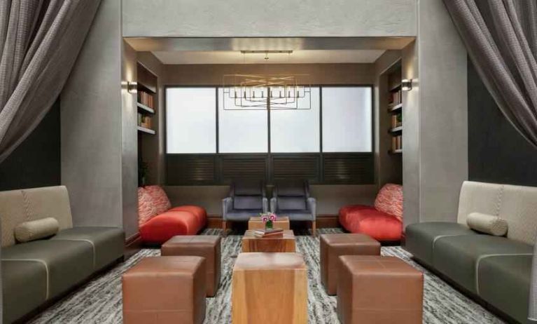 Comfortable lounge perfect for co-working at the Embassy Suites by Hilton Los Angeles Downey.