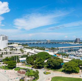 City view from the YVE Hotel Miami.