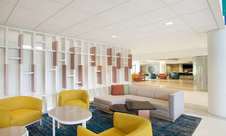 Lobby workspace at the Sheraton Miami Airport Hotel.