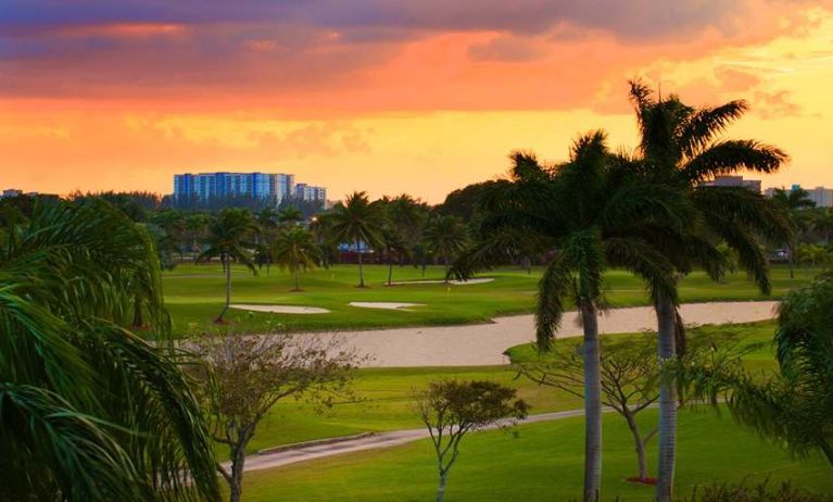 Golf fields at the Sheraton Miami Airport Hotel.