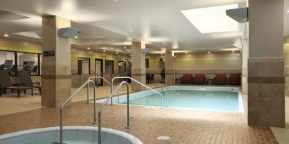 Relaxing indoor pool at the Embassy Suites by Hilton St. Louis Downtown.