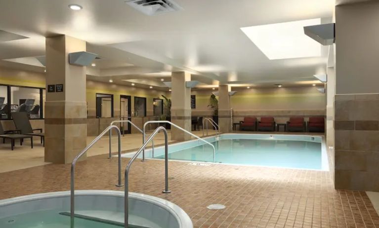 Relaxing indoor pool at the Embassy Suites by Hilton St. Louis Downtown.