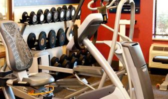 Fitness center at the Hampton Inn East Windsor.