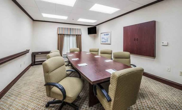 Meeting room at the Hampton Inn Greenfield.