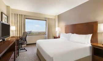 King bedroom at the Doubletree by Hilton Houston Medical Center Hotel & Suites.