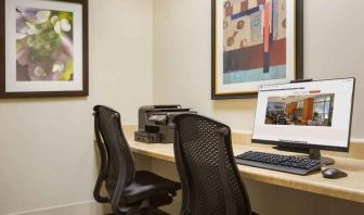 Business center with printer at the Doubletree by Hilton Houston Medical Center Hotel & Suites.