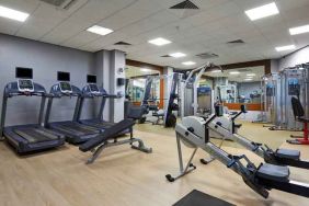 Fully equipped fitness center at the DoubleTree by Hilton Coventry.