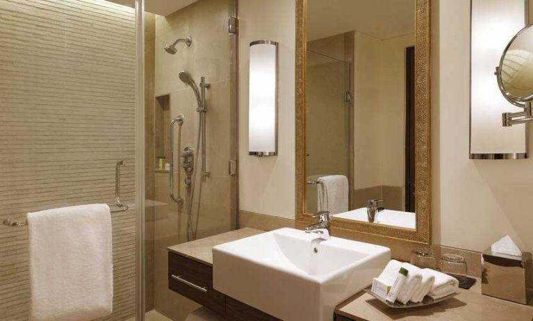 Guest bathroom at the DoubleTree by Hilton Agra.