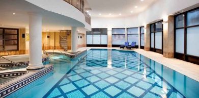 Relaxing indoor pool at the Doubletree by Hilton Glasgow Central.