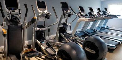 Fitness center at the Doubletree by Hilton Glasgow Central.