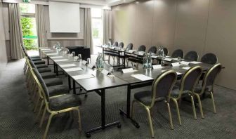 Meeting room with u shape table at the Doubletree by Hilton Glasgow Strathclyde.