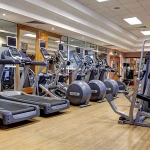 Fitness center at the DoubleTree by Hilton Edinburgh Airport.