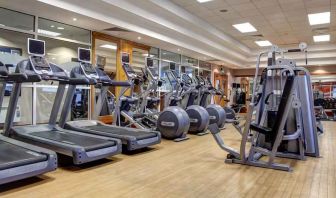 Fitness center at the DoubleTree by Hilton Edinburgh Airport.