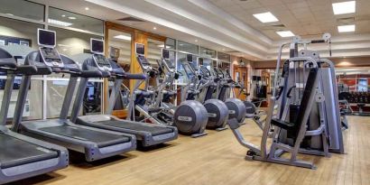 Fitness center at the DoubleTree by Hilton Edinburgh Airport.