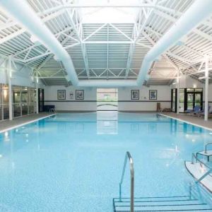 Relaxing indoor pool at the DoubleTree by Hilton Edinburgh Airport.