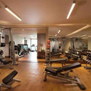 Fitness center at the Conrad Bengaluru.