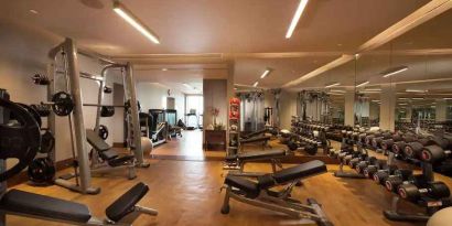 Fitness center at the Conrad Bengaluru.