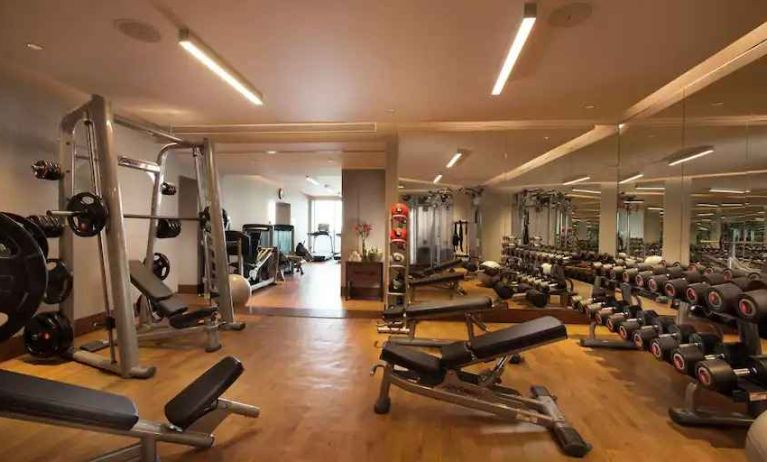 Fitness center at the Conrad Bengaluru.