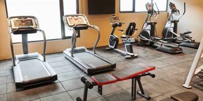 Fitness center at the Hilton Garden Inn Lucknow.