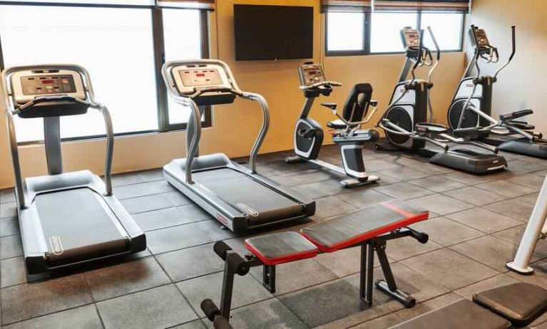 Fitness center at the Hilton Garden Inn Lucknow.