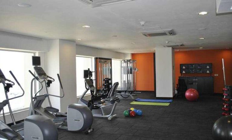 Fitness center at the DoubleTree by Hilton Gurugram Baani Square.