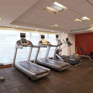 Fitness center at the Hilton Garden Inn New Delhi/Saket.