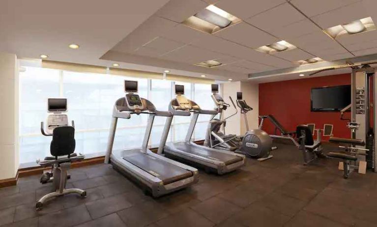 Fitness center at the Hilton Garden Inn New Delhi/Saket.