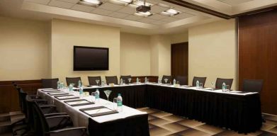 Meeting room. with u shape table at the Hilton Garden Inn New Delhi/Saket.