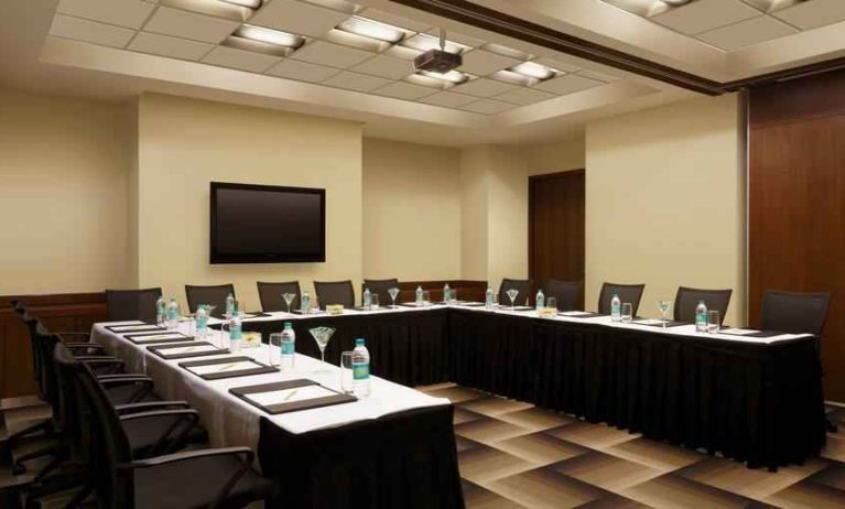 Meeting room. with u shape table at the Hilton Garden Inn New Delhi/Saket.