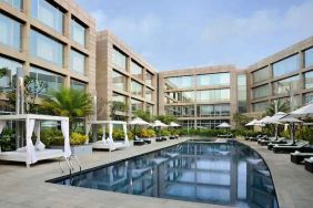 Outdoor pool at the Hilton Bangalore Embassy GolfLinks.