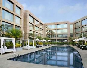 Outdoor pool at the Hilton Bangalore Embassy GolfLinks.