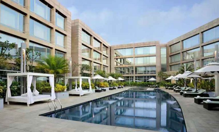 Outdoor pool at the Hilton Bangalore Embassy GolfLinks.