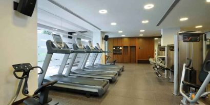 Fitness center at the Hilton Bangalore Embassy GolfLinks.