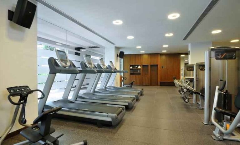 Fitness center at the Hilton Bangalore Embassy GolfLinks.