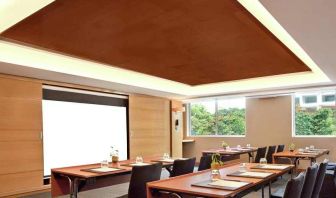 Meeting room at the DoubleTree Suites by Hilton Bangalore.