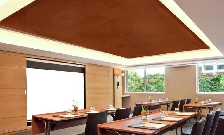 Meeting room at the DoubleTree Suites by Hilton Bangalore.