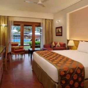 King bedroom with working station at the DoubleTree by Hilton Goa - Arpora - Baga.