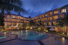 Outdoor pool area at the DoubleTree by Hilton Goa - Arpora - Baga.