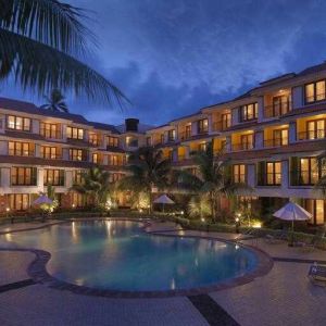 Outdoor pool area at the DoubleTree by Hilton Goa - Arpora - Baga.