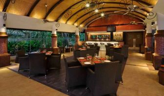 Dining area suitable for co-working at the DoubleTree by Hilton Goa - Arpora - Baga.