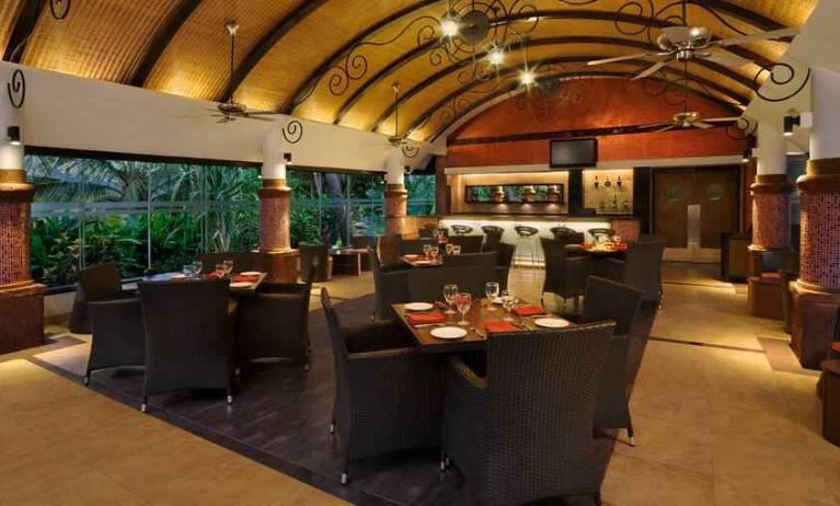 Dining area suitable for co-working at the DoubleTree by Hilton Goa - Arpora - Baga.