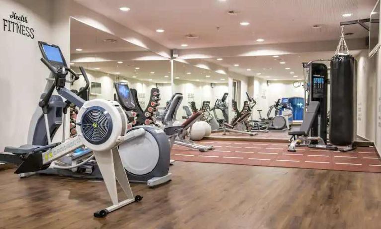 Fitness center at the Hilton Brussels Grand Place .