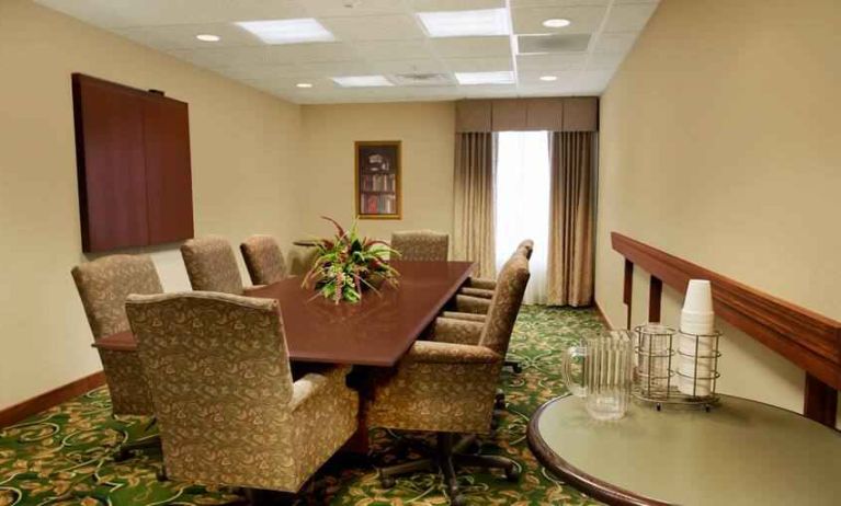 Elegant meeting room at the Hampton Inn Sidney.