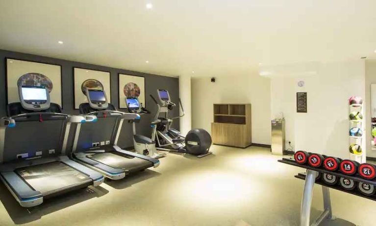 Fitness center at the DoubleTree by Hilton London Kingston upon Thames.