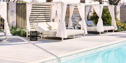 Relaxing outdoor pool at the AC Hotel By Marriott Pleasanton.