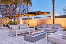 Outdoor patio perfect for co-working at the AC Hotel By Marriott Pleasanton.