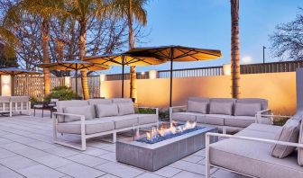 Outdoor patio perfect for co-working at the AC Hotel By Marriott Pleasanton.