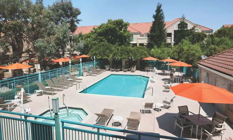 Outdoor pool area at the Hyatt House Pleasanton.