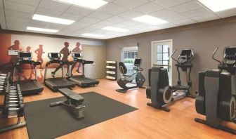 Fitness center with computers at the Hyatt House Pleasanton.